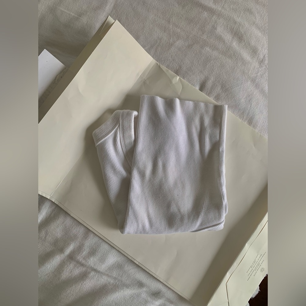 White Ribbed Tank - Picture 3 of 5